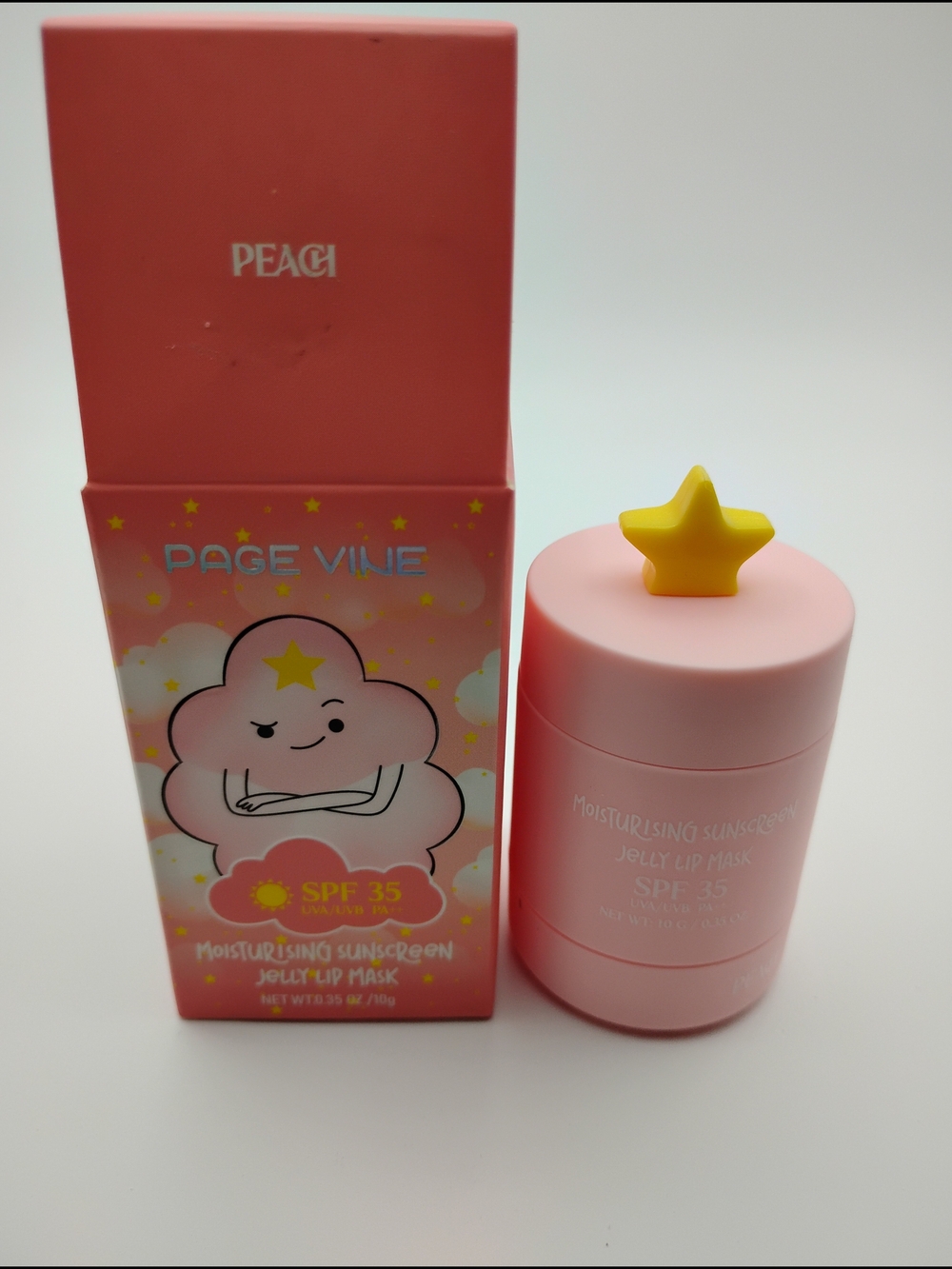 Pagevine Moisturising Sunscreen Jelly Lip Mask SPF 35- Peach